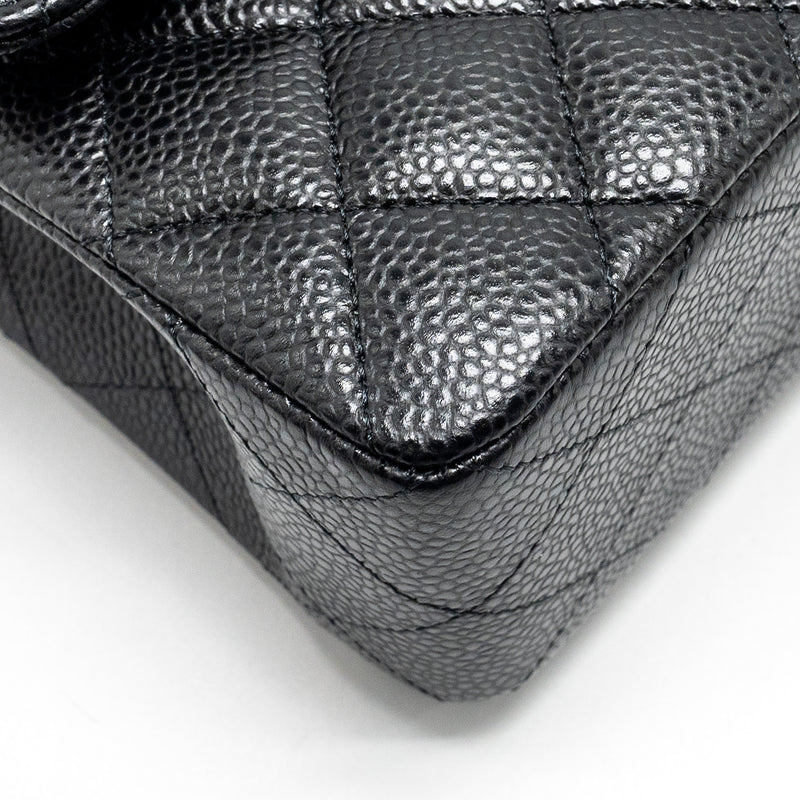 Chanel Small Classic Double Flap Bag Caviar BLACK SHW (Microchip)