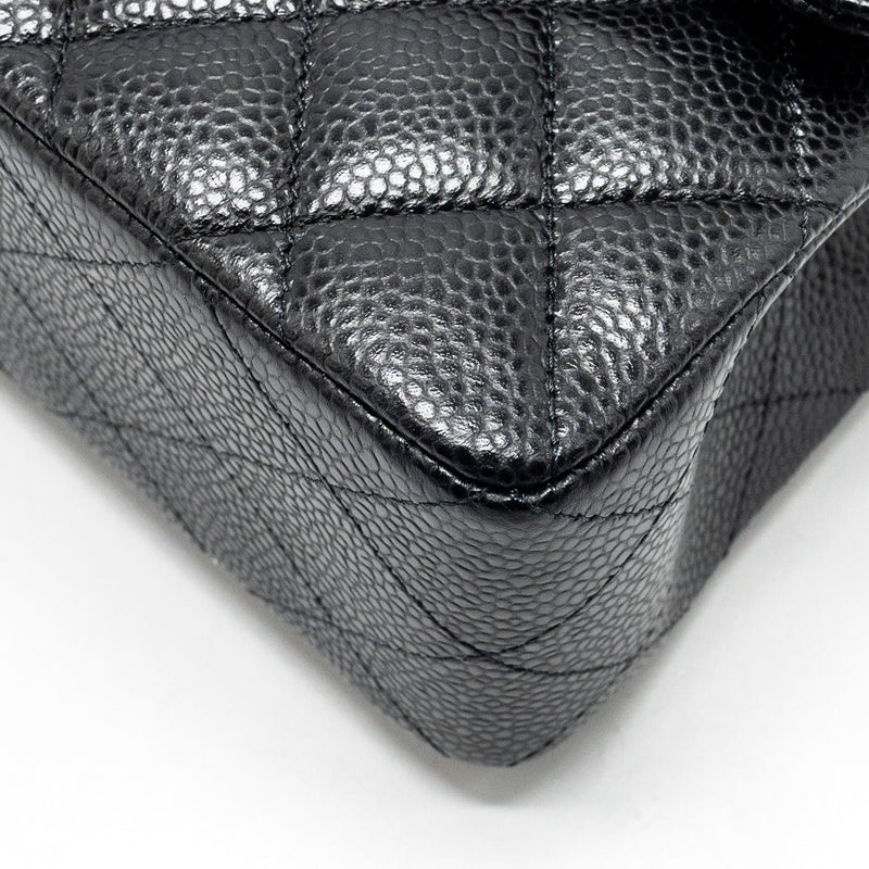 Chanel Small Classic Double Flap Bag Caviar BLACK SHW (Microchip)