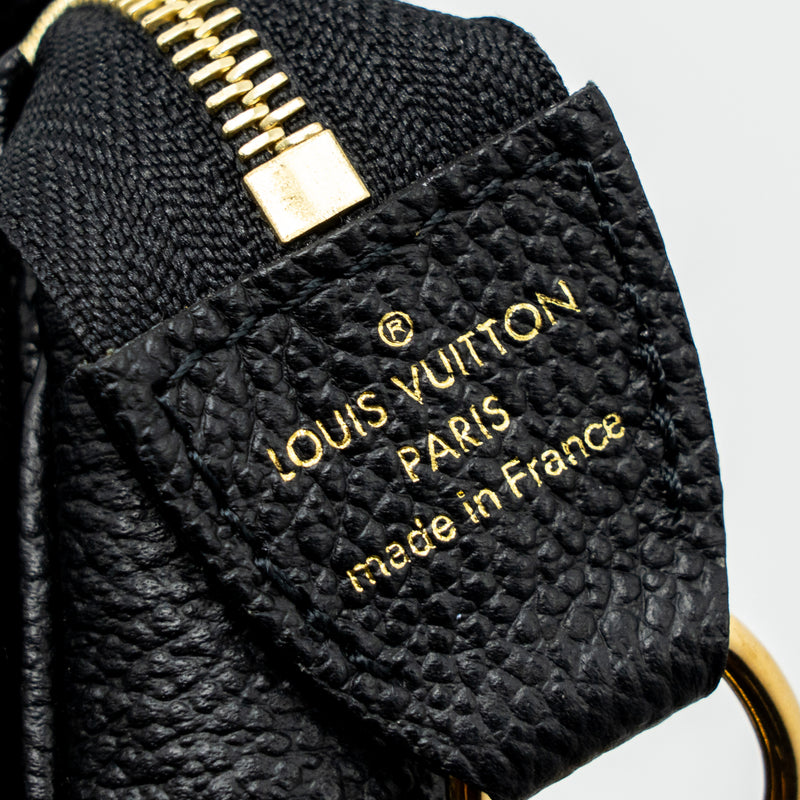 Louis Vuitton Mini Pochette Accessories Bicolour Monogram Empreinte Leather GHW (new version)
