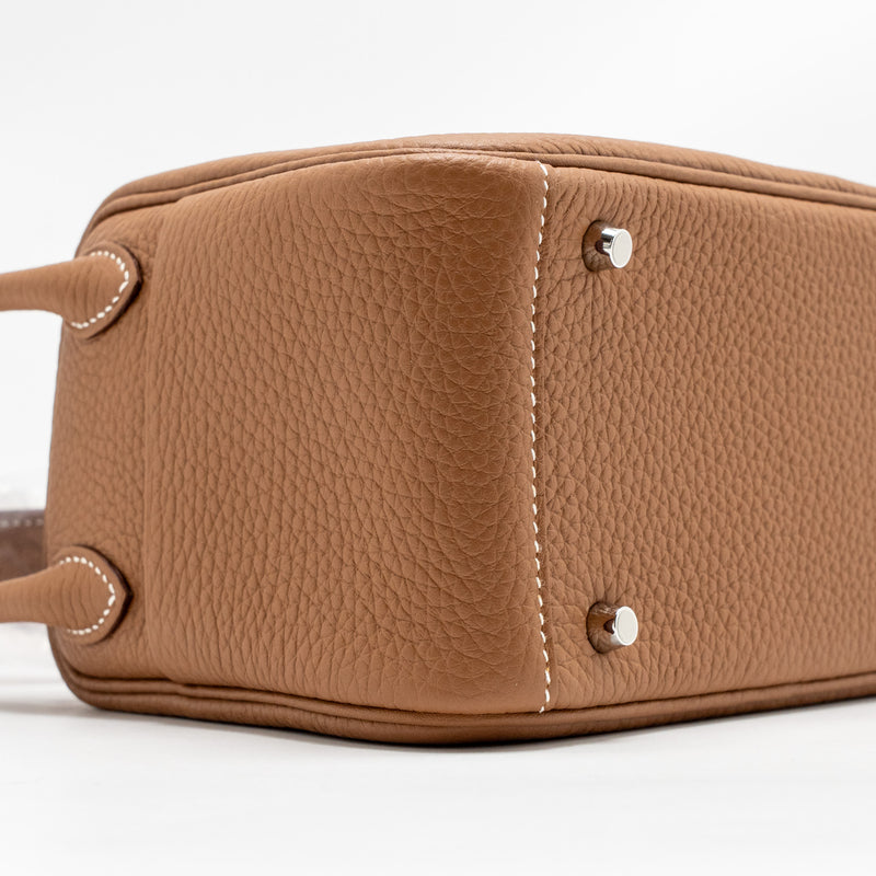 Hermes Mini Lindy II Clemence Gold SHW Stamp K
