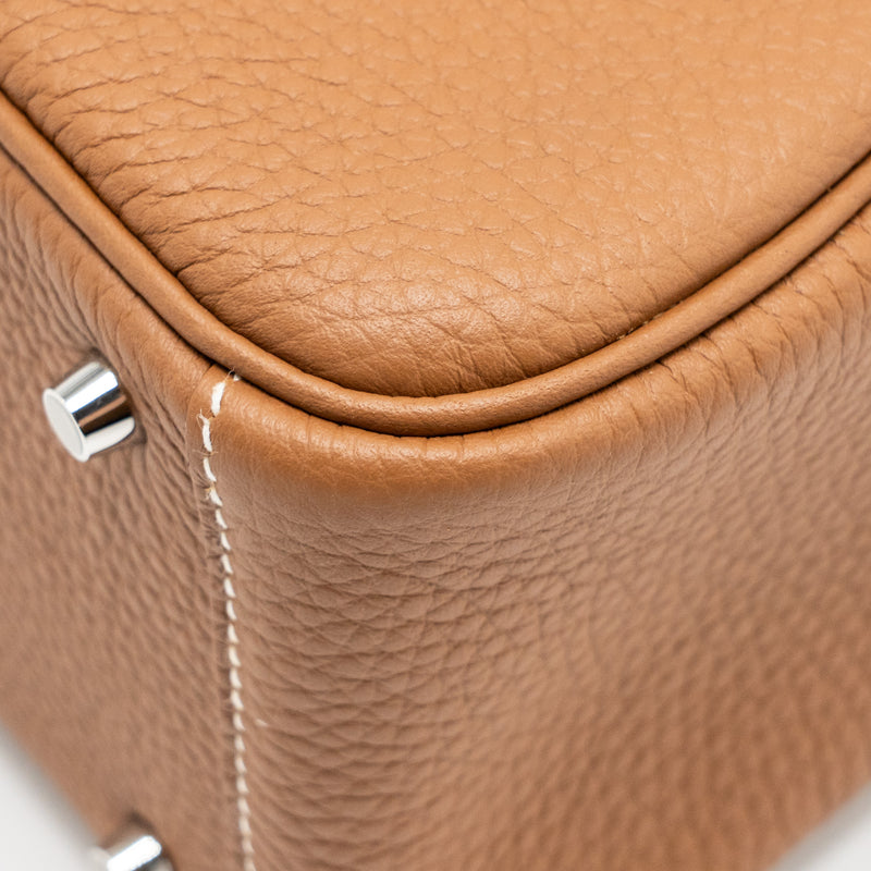 Hermes Mini Lindy II Clemence Gold SHW Stamp K