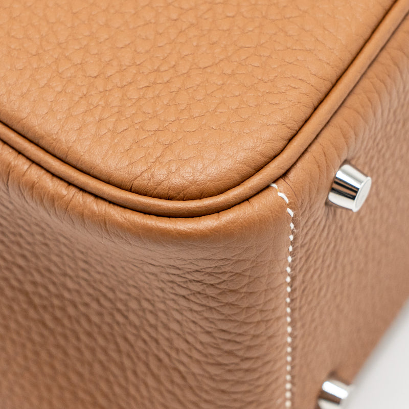 Hermes Mini Lindy II Clemence Gold SHW Stamp K