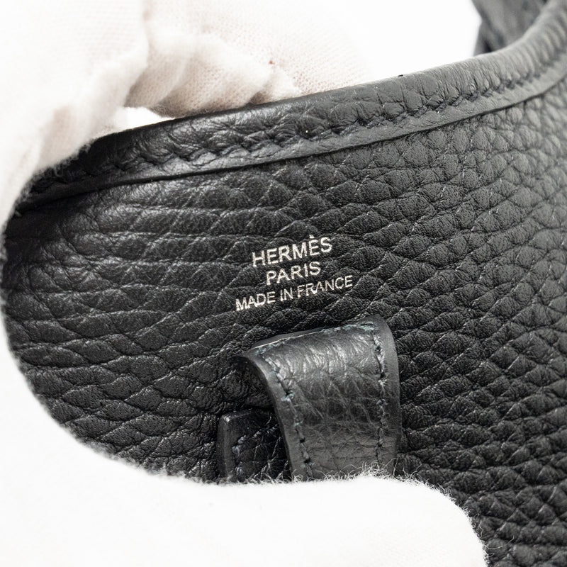 Hermes Mini Evelyne Clemence Black SHW Stamp Z