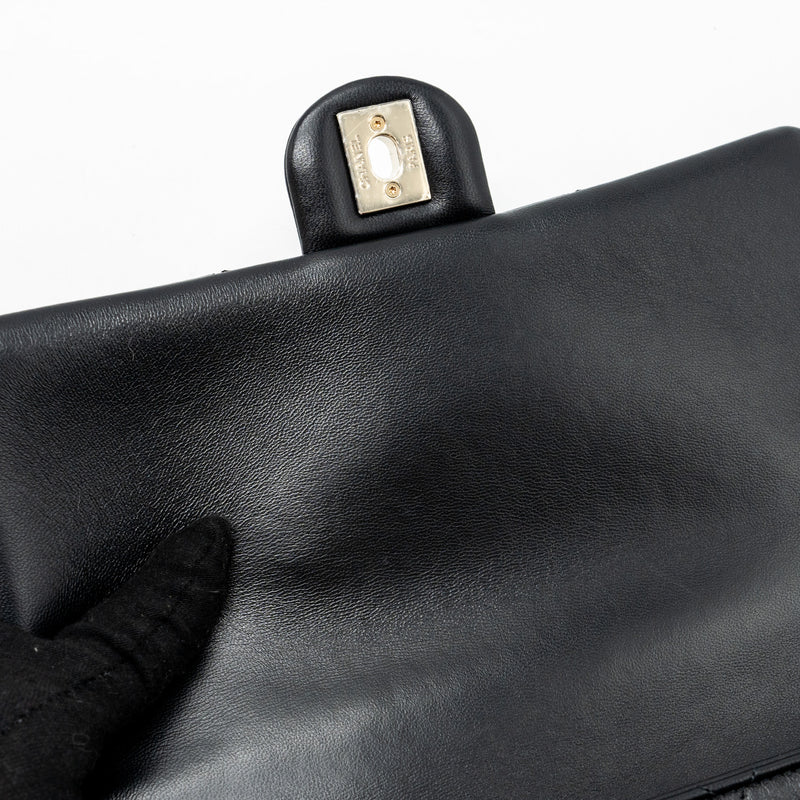 Chanel Giant chain flap bag lambskin black multicolour hardware(microchip)
