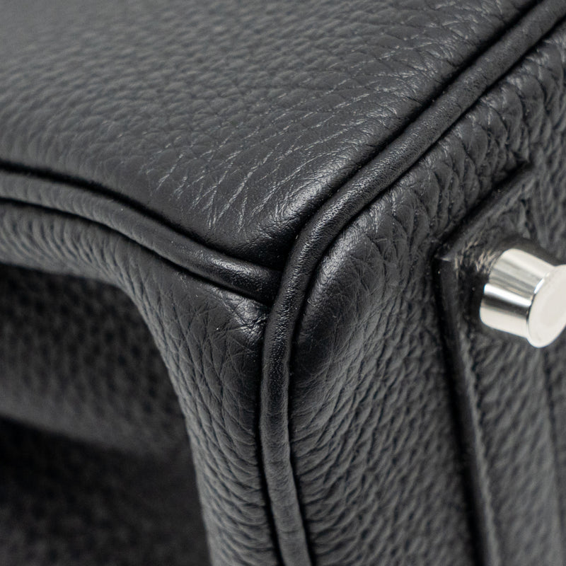Hermes Birkin 25 Togo black SHW stamp K