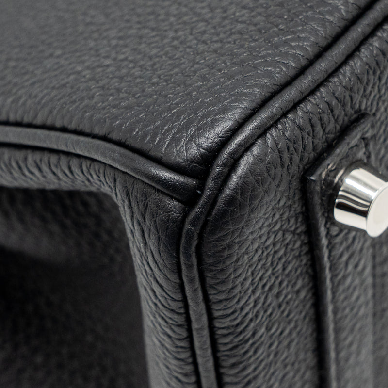 Hermes Birkin 25 Togo black SHW stamp K