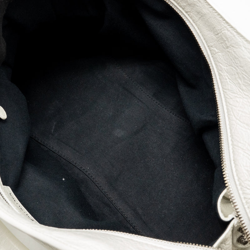 Balenciaga neo cajole city shoulder bag leather white SHW