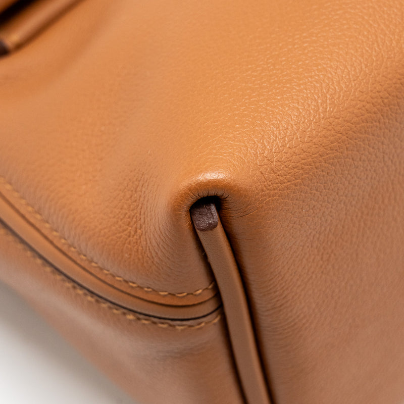 Hermes Mini 24/24 2424-21 Bag Evercolor/ Swift Gold GHW Stamp B