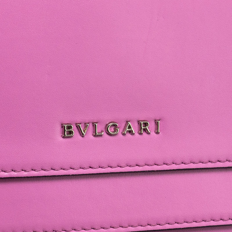 Bvlgari Serpenti forever clutch with chain calfskin pink SHW