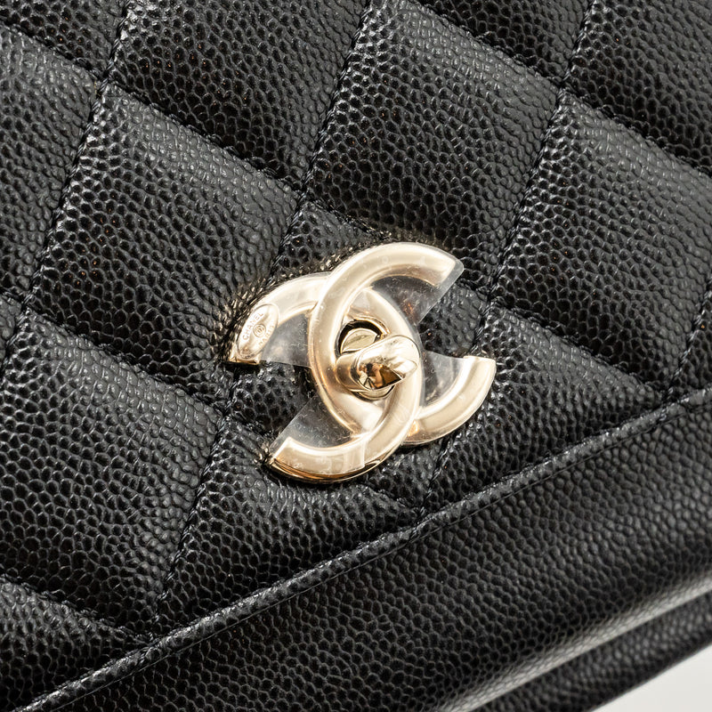 Chanel Small Business Affinity Caviar Black LGHW (Microchip)