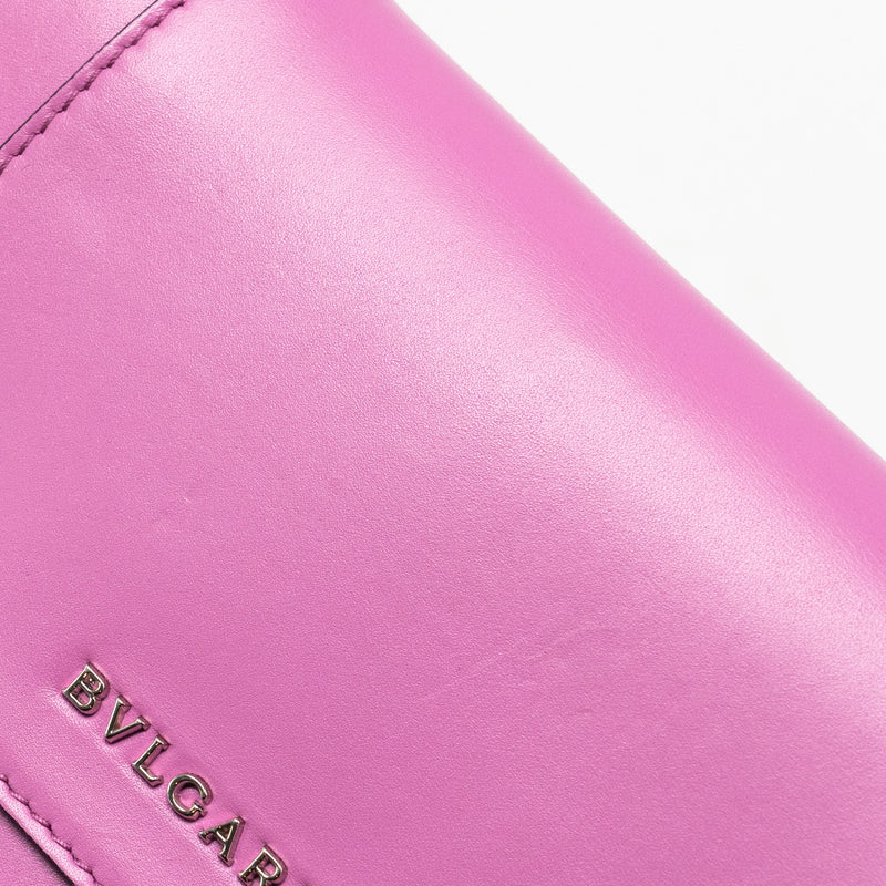 Bvlgari Serpenti forever clutch with chain calfskin pink SHW