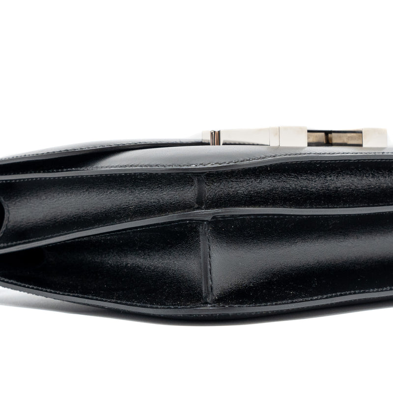 Hermes Mini Constance box calfskin black SHW stamp Y