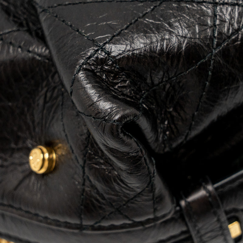 Dior Small D-Journey Bag Crinkled Calfskin Black GHW