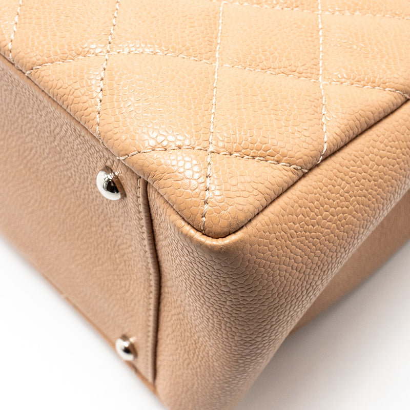 Chanel XL Grand Shopping tote Bag Caviar Dark Beige SHW