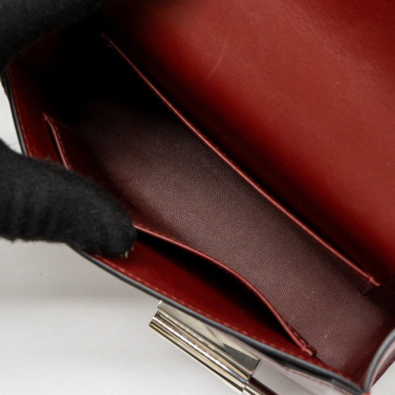 Hermes Mini Verrou Bag Tadelakt Rouge H SHW Stamp A