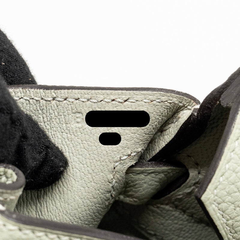 Hermes Birkin 25 togo Gris Neve GHW stamp B