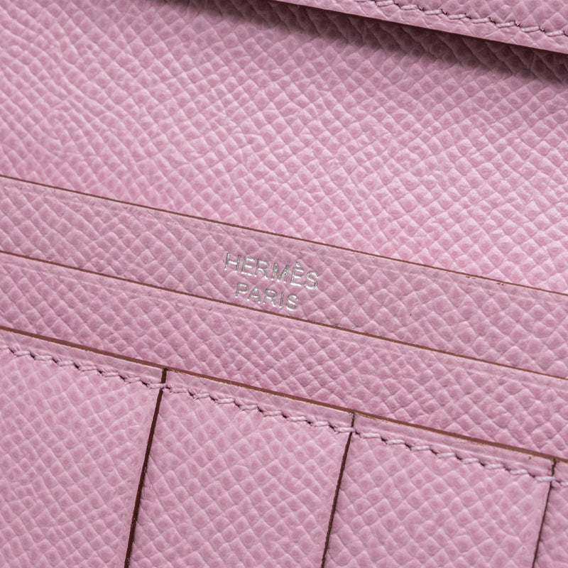 Hermes bearn wallet epsom mauve sylvestre SHW stamp U