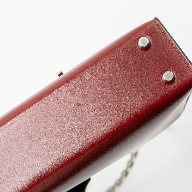 Hermes Mini Verrou Bag Tadelakt Rouge H SHW Stamp A