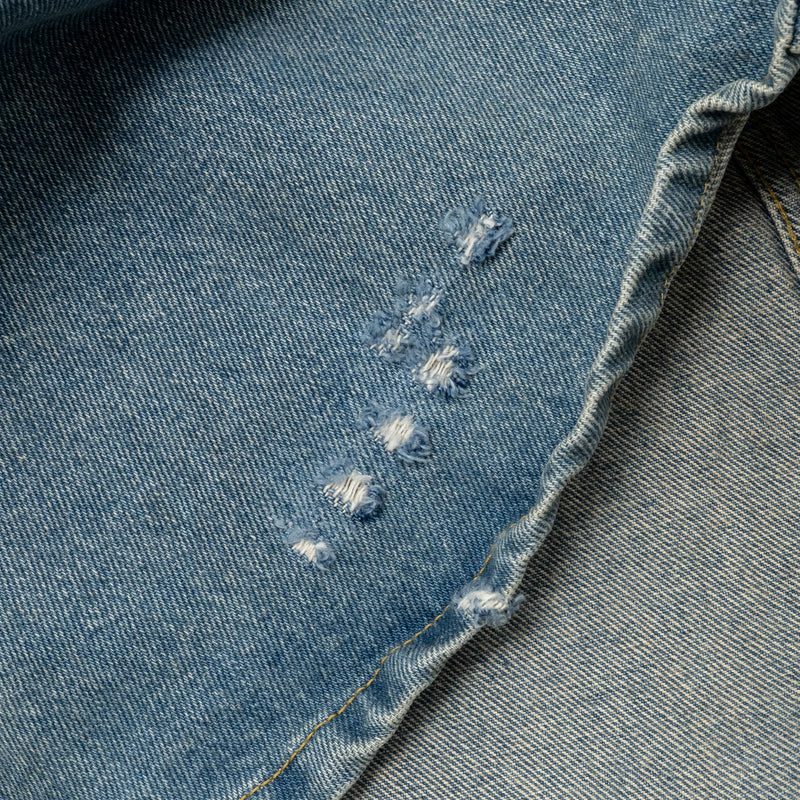 Prada size 36 oversized organic denim shirt Cotton Blue