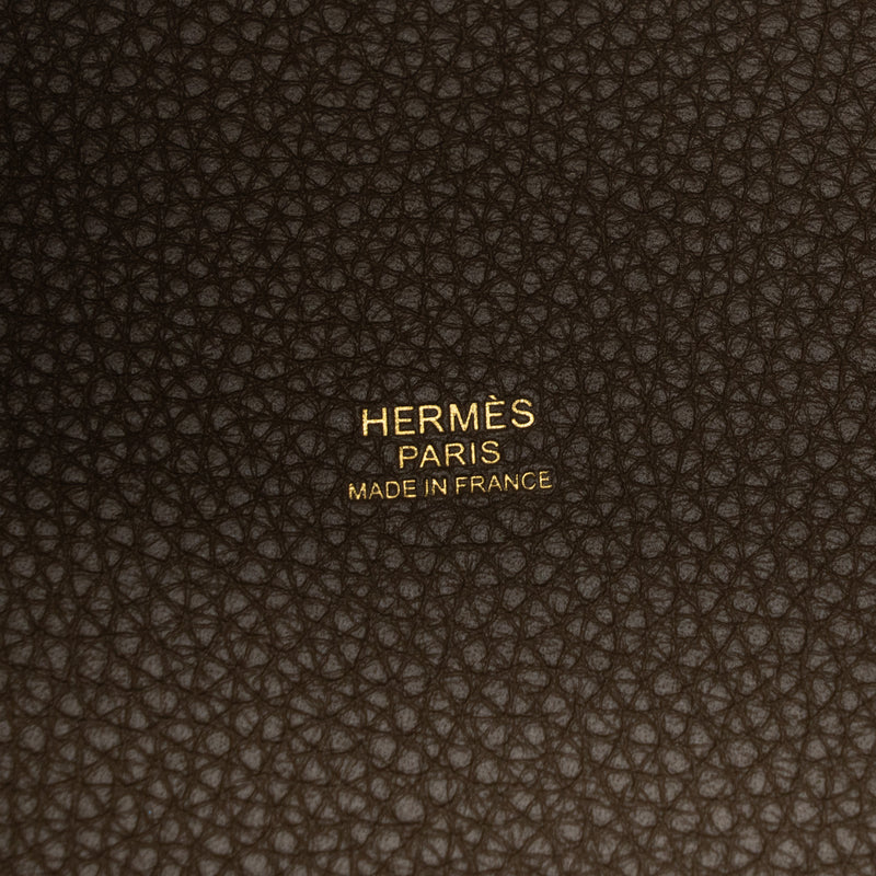 Hermes Picotin 22 Clemence Etoupe GHW Stamp Y