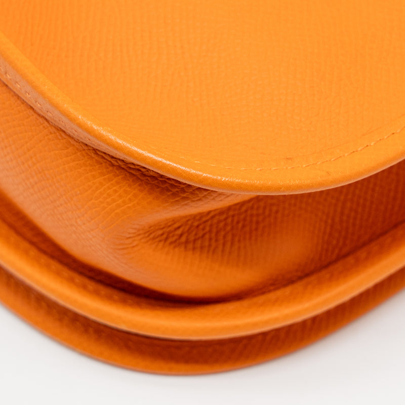 Hermes Evelyne 29 Epsom Orange SHW Stamp Square K