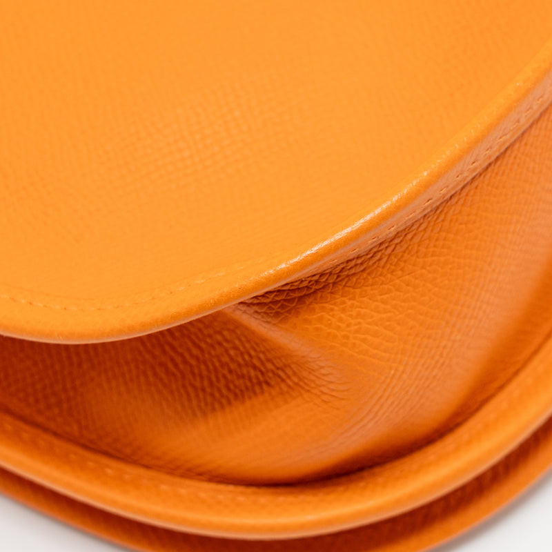 Hermes Evelyne 29 Epsom Orange SHW Stamp Square K