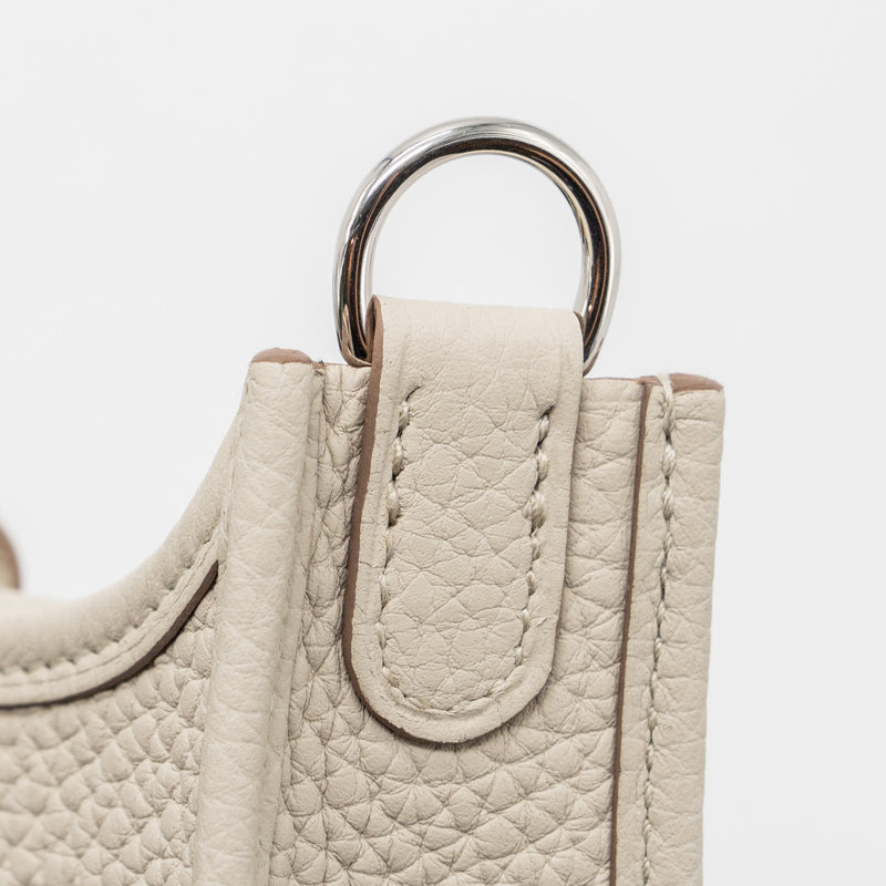 Hermes Mini Evelyn Clemence Beton SHW Stamp B