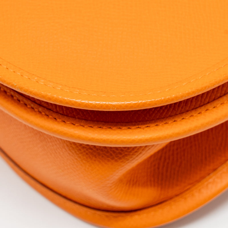 Hermes Evelyne 29 Epsom Orange SHW Stamp Square K