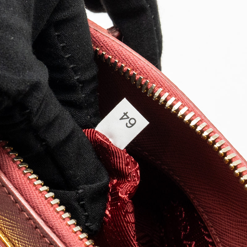 Prada Saffiano promenade Bag Pink GHW