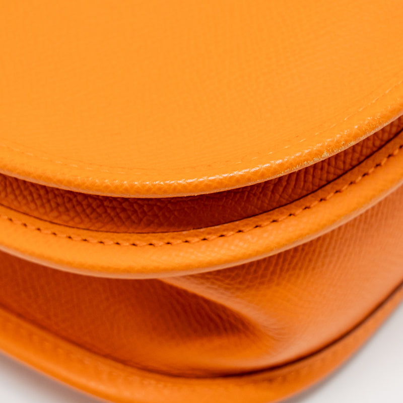 Hermes Evelyne 29 Epsom Orange SHW Stamp Square K