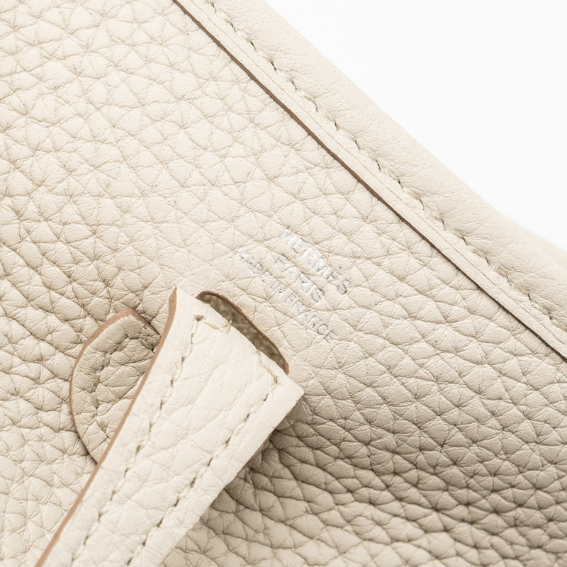 Hermes Mini Evelyn Clemence Beton SHW Stamp B