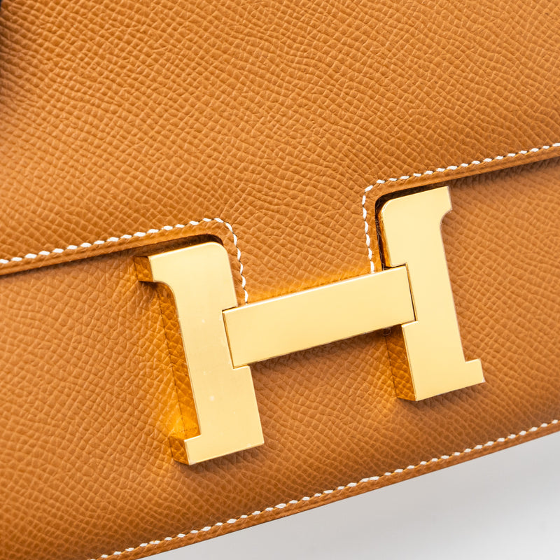 Hermes Mini Constance Epsom Gold GHW Stamp U
