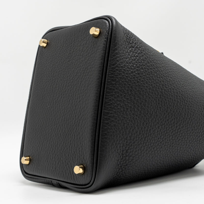 Hermes Picotin 18 Lock Bag Clemence Black GHW Stamp W