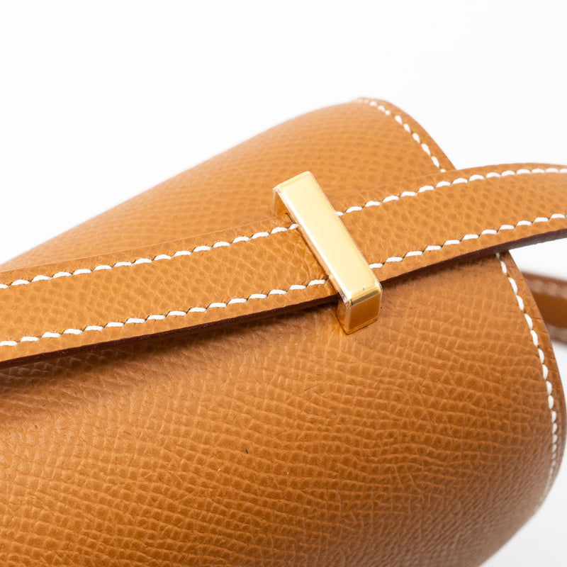 Hermes Mini Constance Epsom Gold GHW Stamp U
