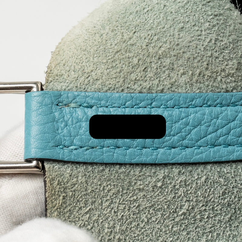 Hermes Picotin 22 Lock Bag Clemence 3Z Blue Saint Cyr SHW Stamp X