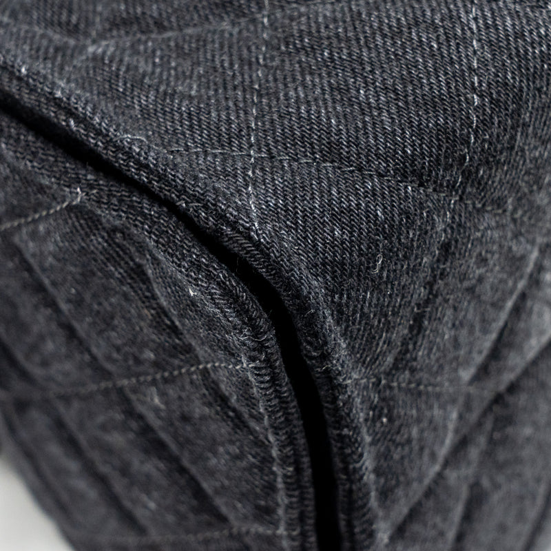Chanel small 25 bag washed denim black GHW (microchip)