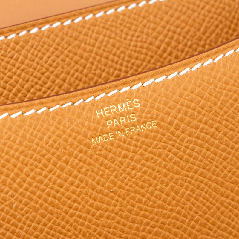 Hermes Mini Constance Epsom Gold GHW Stamp U