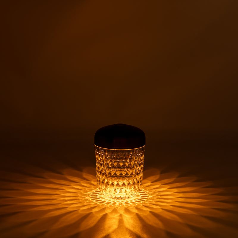 Hermes Saint Louis Folia Mini Portable Crystal Lamp Copper Tone