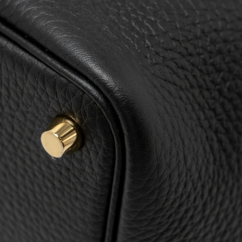 Hermes Picotin 18 Lock Bag Clemence Black GHW Stamp W