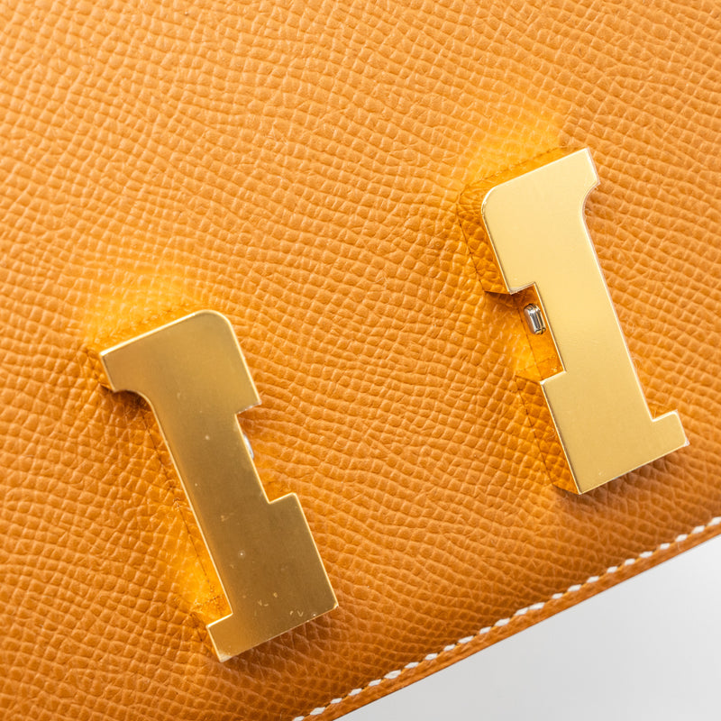 Hermes Mini Constance Epsom Gold GHW Stamp U