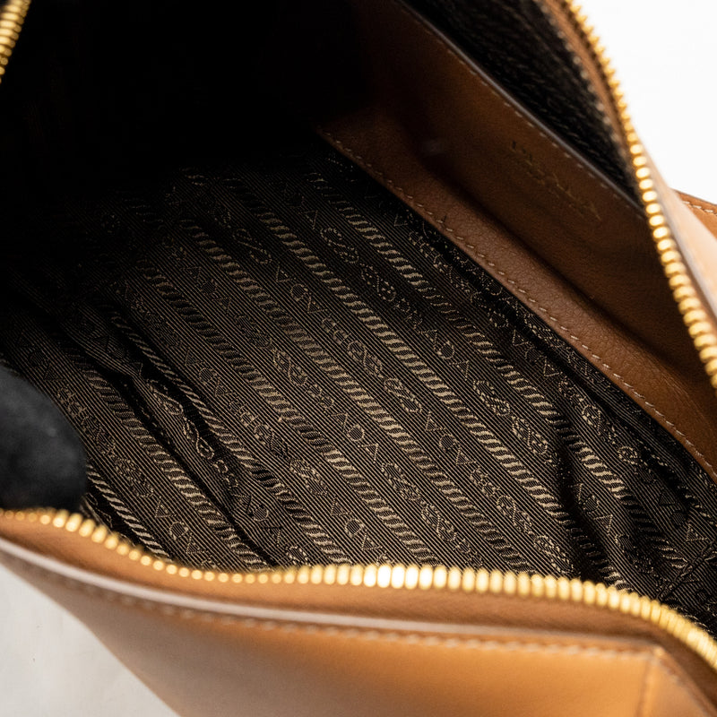 Prada Darling Handbag Calfskin Caramel GHW