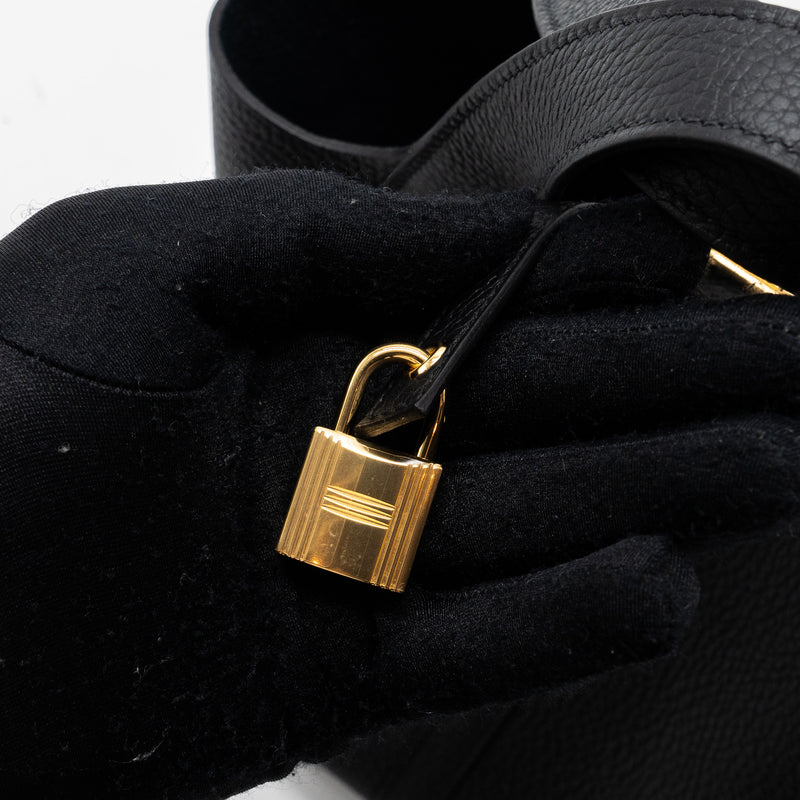 Hermes Picotin 18 Lock Bag Clemence Black GHW Stamp B