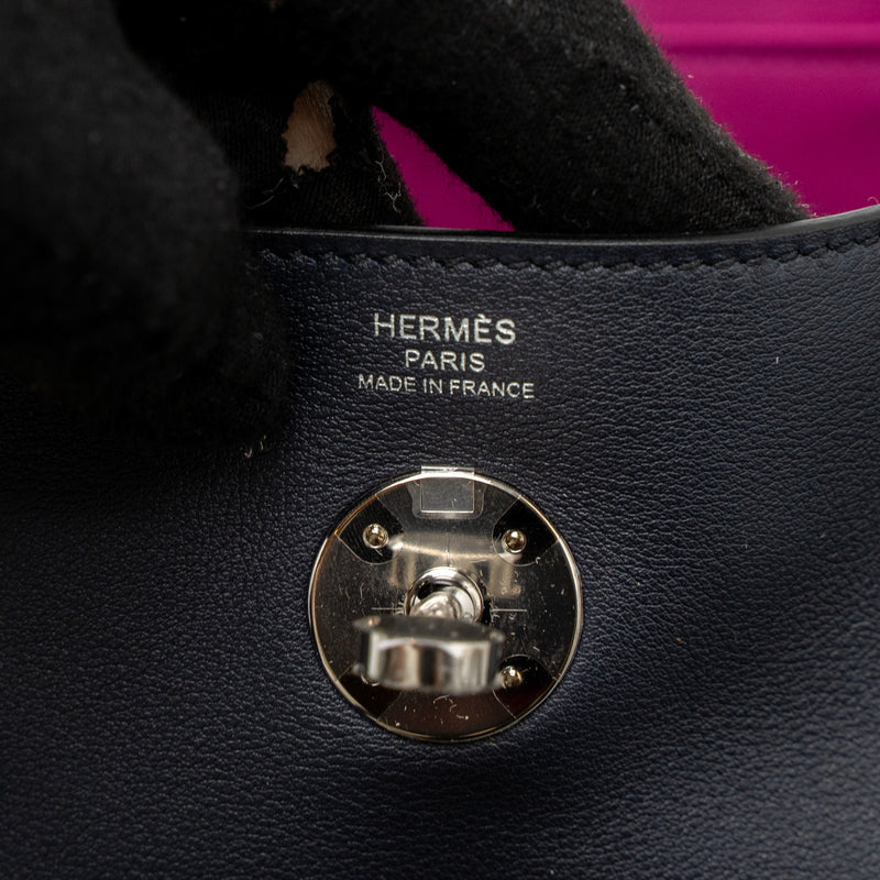 Hermes Lindy 26 Swift Blue Nuit/Rose Purple SHW Stamp C