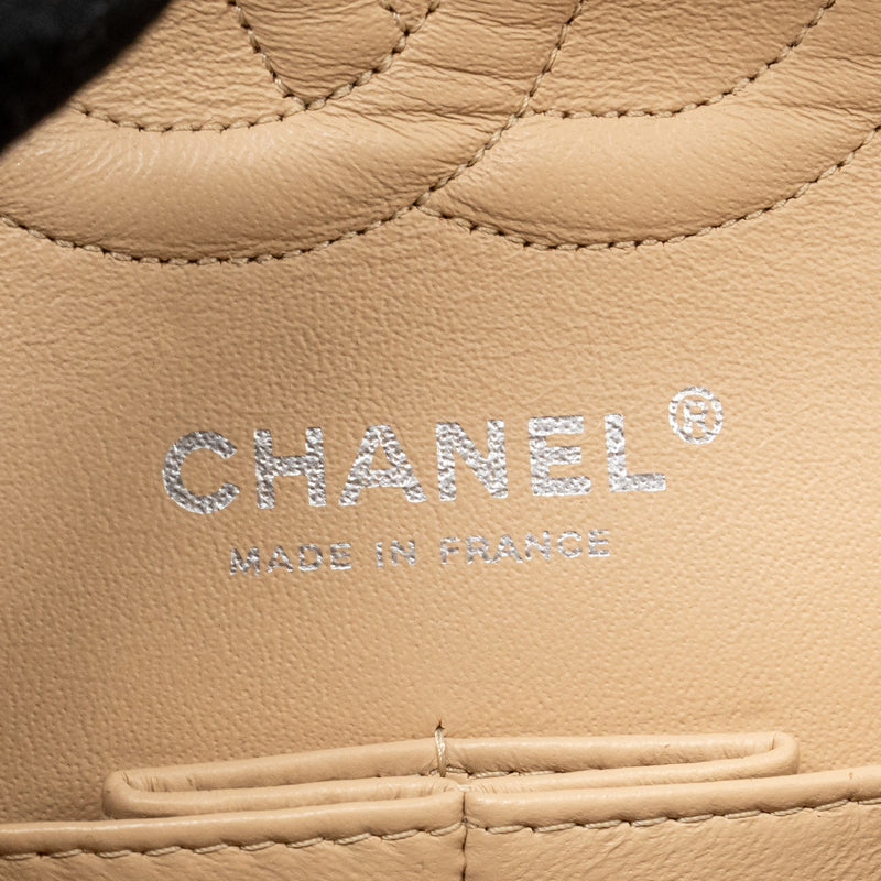 Chanel Medium Classic Double Flap Bag Caviar Beige LGHW