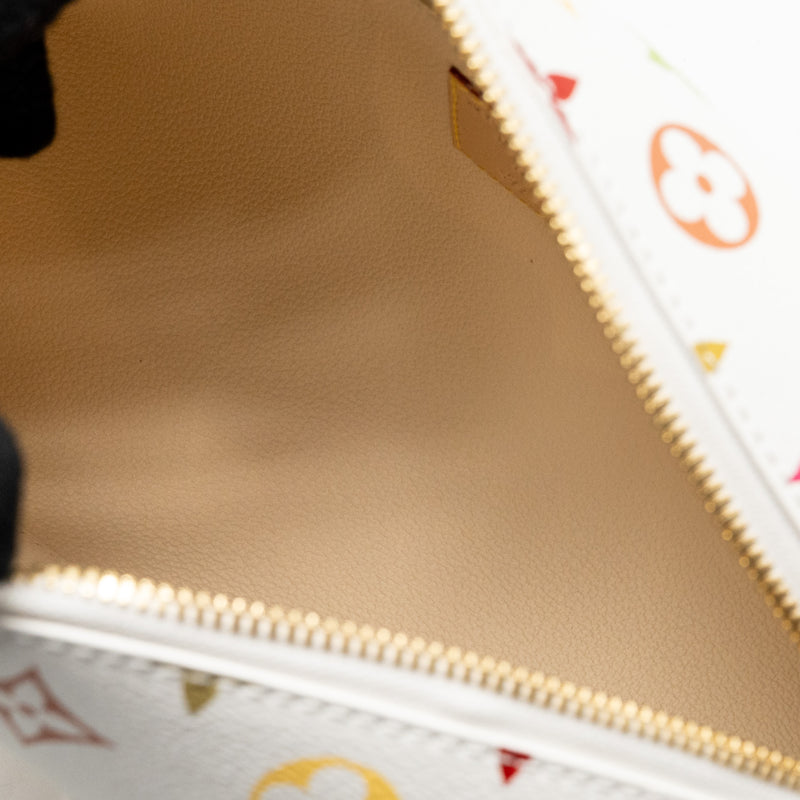 Louis Vuitton x Takashi Murakami Cosmetic Pouch Multicoloured Monogram Canvas White GHW