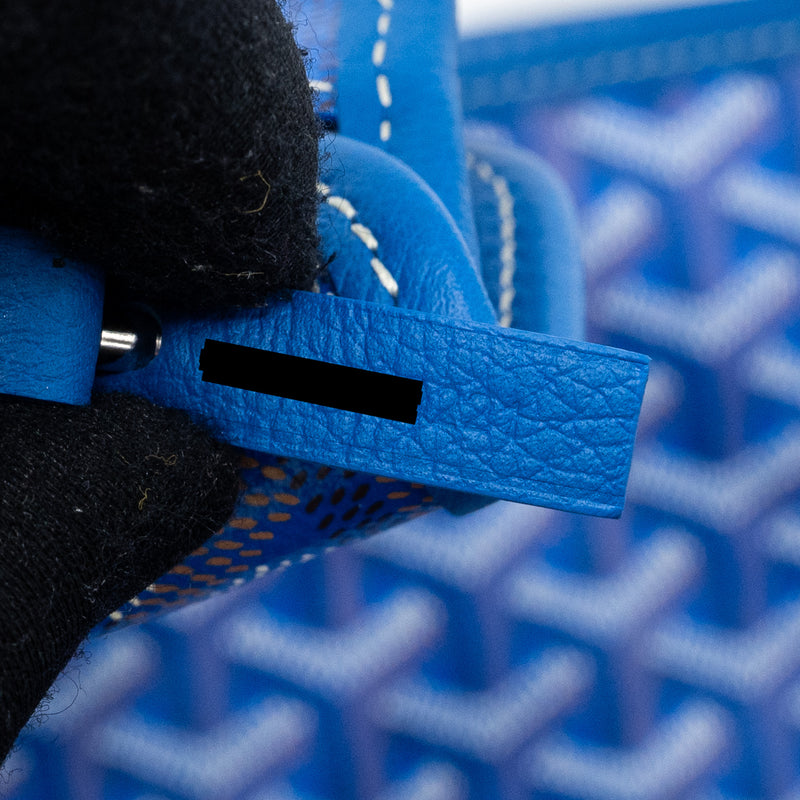 Goyard Saint Louis pm tote bag canvas blue SHW