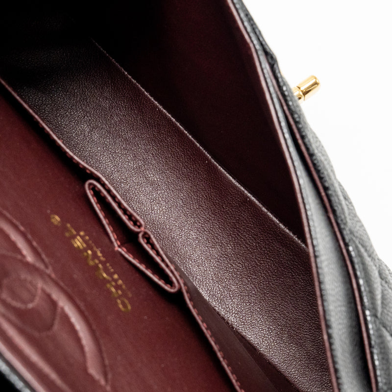 Chanel medium classic double flap bag caviar black GHW