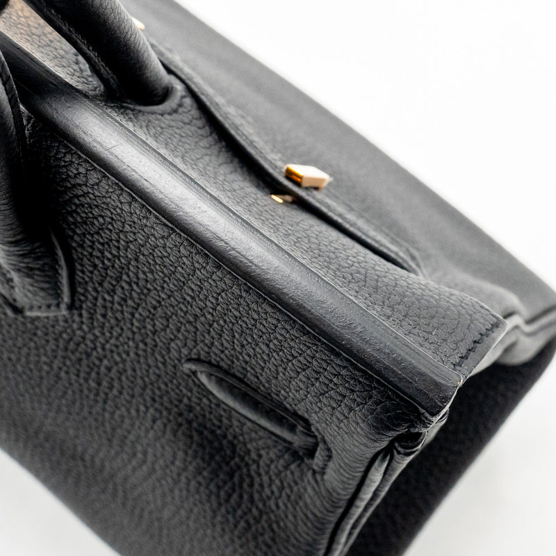 Hermes Birkin 25 Togo Black RGHW Stamp D