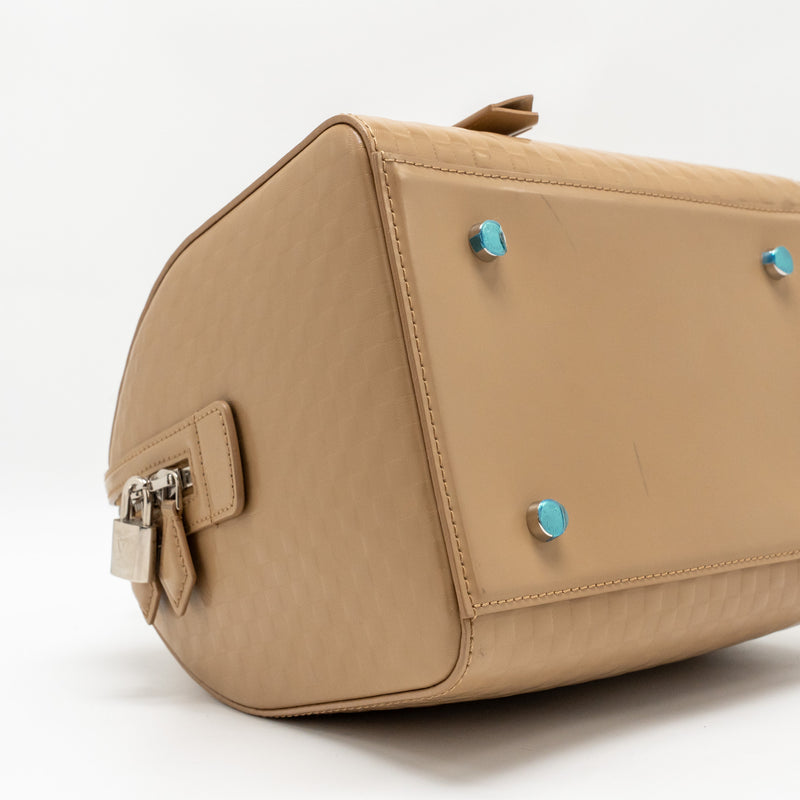 Louis Vuitton Speedy Cube MM Damier Facette Patent Leather Beige SHW