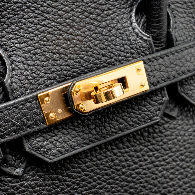 Hermes Birkin 25 Togo Black RGHW Stamp D